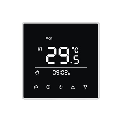 8818RH smart thermostat for hydronic heating – front view, optional linkage and IR remote | RT