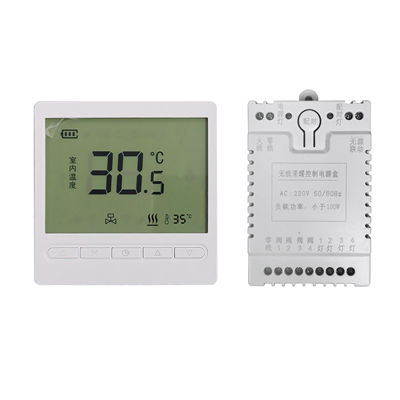 8902RHLD-WX wireless battery-powered floor heating thermostat, 2.4G bidirectional RF, 2×AAA batteries, linkage function.
