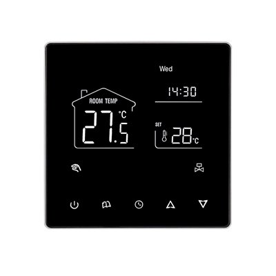 8921A-RHLD-WIFI smart thermostat for hydronic heating – front view, ultra-slim 9mm panel with touch interface, optional WiFi Tuya and linkage function | RT