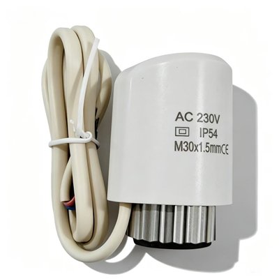 CK26 Electric thermal actuator, AC 230V, IP54, M30x1.5mm, push-button mounting, heating valve actuator, imported core, CE certified