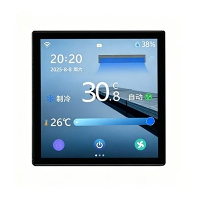T605 4-inch Modbus thermostat for fan coil units